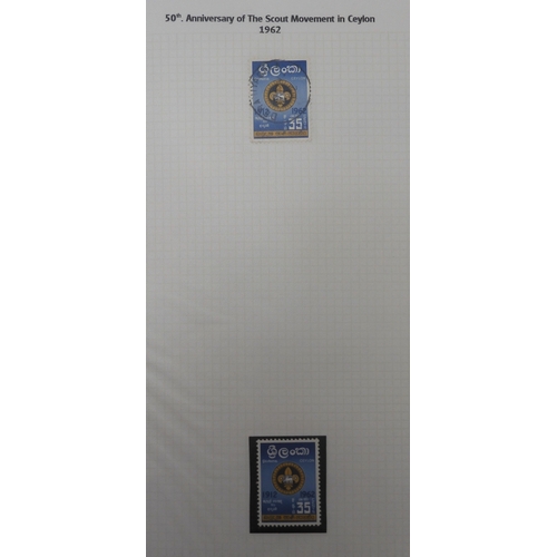 7009 - SCOUTS ON STAMPSThree albums of new and used stamps celebrating the Boy Scouts and Girl Guides mostl... 