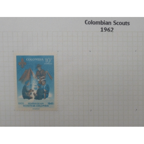 7009 - SCOUTS ON STAMPSThree albums of new and used stamps celebrating the Boy Scouts and Girl Guides mostl... 