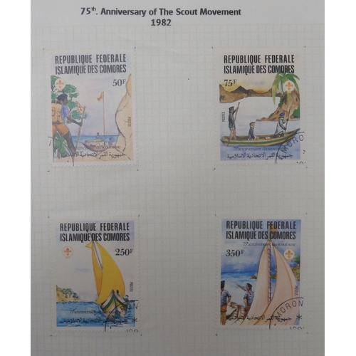 7009 - SCOUTS ON STAMPSThree albums of new and used stamps celebrating the Boy Scouts and Girl Guides mostl... 