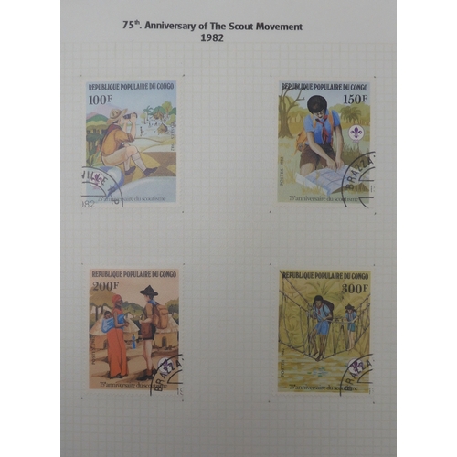 7009 - SCOUTS ON STAMPSThree albums of new and used stamps celebrating the Boy Scouts and Girl Guides mostl... 