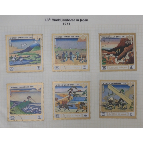 7009 - SCOUTS ON STAMPSThree albums of new and used stamps celebrating the Boy Scouts and Girl Guides mostl... 