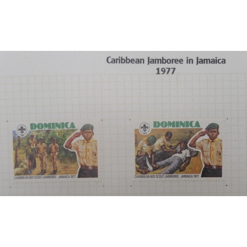 7009 - SCOUTS ON STAMPSThree albums of new and used stamps celebrating the Boy Scouts and Girl Guides mostl... 