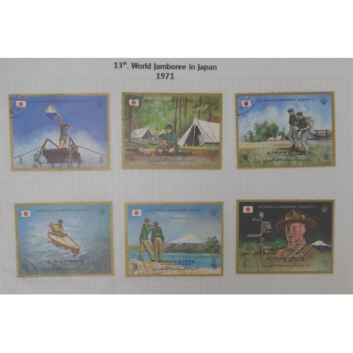 7009 - SCOUTS ON STAMPSThree albums of new and used stamps celebrating the Boy Scouts and Girl Guides mostl... 