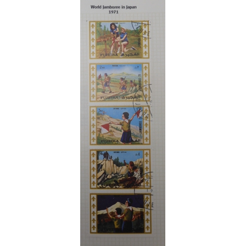 7009 - SCOUTS ON STAMPSThree albums of new and used stamps celebrating the Boy Scouts and Girl Guides mostl... 