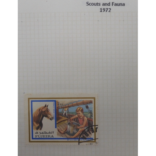 7009 - SCOUTS ON STAMPSThree albums of new and used stamps celebrating the Boy Scouts and Girl Guides mostl... 