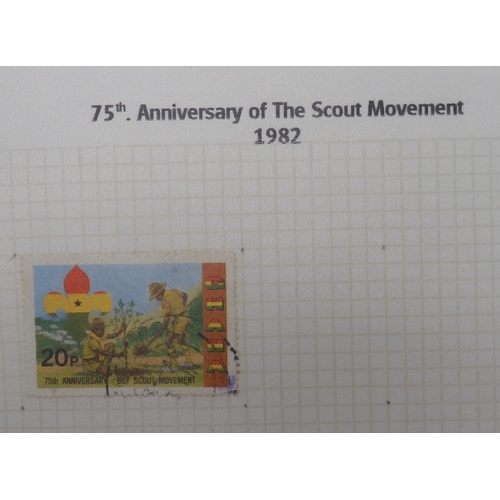 7009 - SCOUTS ON STAMPSThree albums of new and used stamps celebrating the Boy Scouts and Girl Guides mostl... 