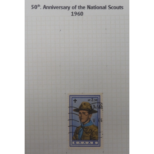 7009 - SCOUTS ON STAMPSThree albums of new and used stamps celebrating the Boy Scouts and Girl Guides mostl... 