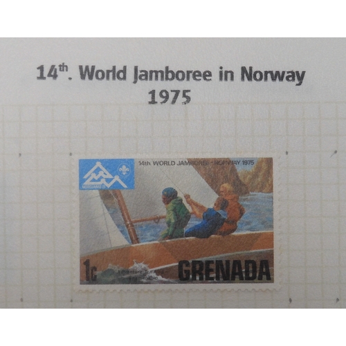 7009 - SCOUTS ON STAMPSThree albums of new and used stamps celebrating the Boy Scouts and Girl Guides mostl... 