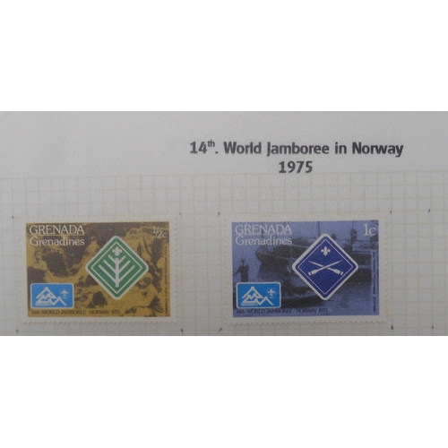 7009 - SCOUTS ON STAMPSThree albums of new and used stamps celebrating the Boy Scouts and Girl Guides mostl... 