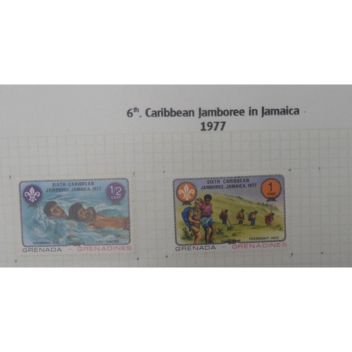 7009 - SCOUTS ON STAMPSThree albums of new and used stamps celebrating the Boy Scouts and Girl Guides mostl... 