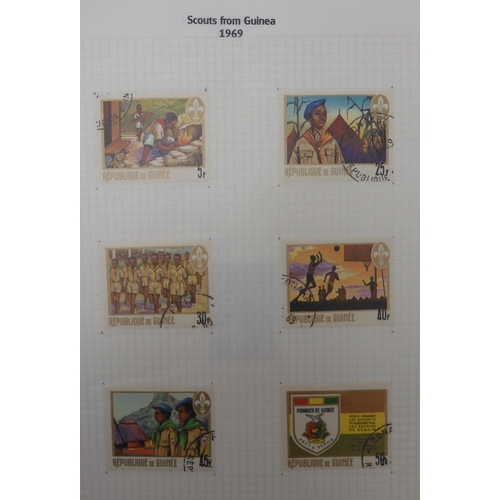 7009 - SCOUTS ON STAMPSThree albums of new and used stamps celebrating the Boy Scouts and Girl Guides mostl... 