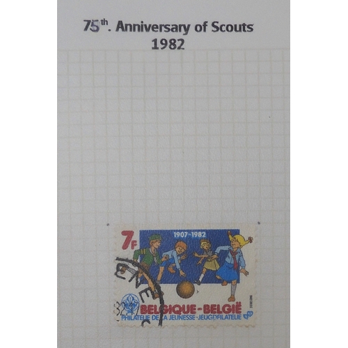 7009 - SCOUTS ON STAMPSThree albums of new and used stamps celebrating the Boy Scouts and Girl Guides mostl... 