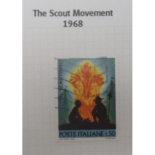 7009 - SCOUTS ON STAMPSThree albums of new and used stamps celebrating the Boy Scouts and Girl Guides mostl... 