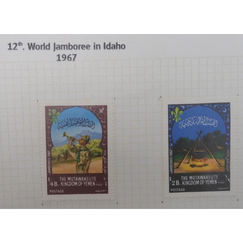 7009 - SCOUTS ON STAMPSThree albums of new and used stamps celebrating the Boy Scouts and Girl Guides mostl... 