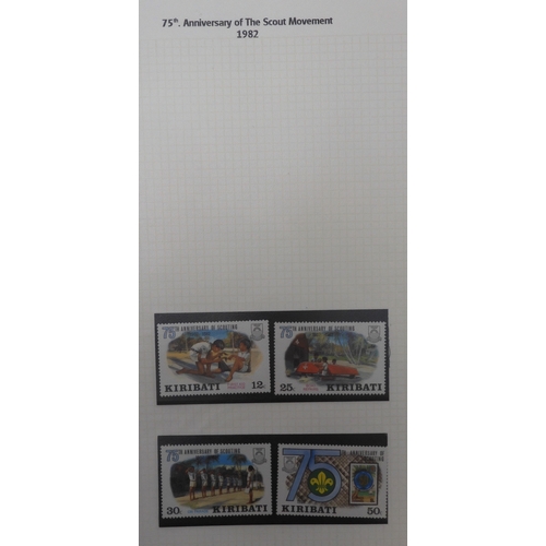 7009 - SCOUTS ON STAMPSThree albums of new and used stamps celebrating the Boy Scouts and Girl Guides mostl... 