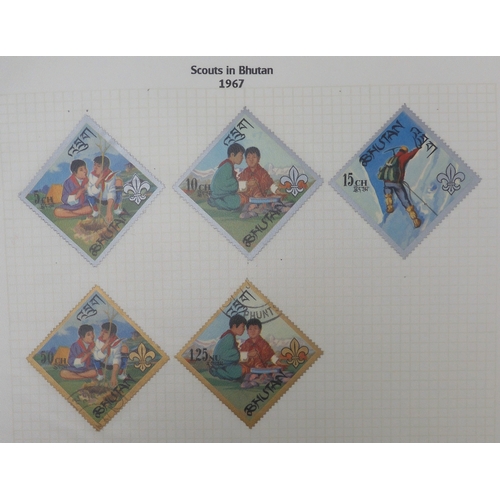 7009 - SCOUTS ON STAMPSThree albums of new and used stamps celebrating the Boy Scouts and Girl Guides mostl... 