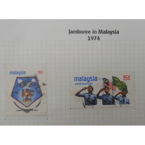 7009 - SCOUTS ON STAMPSThree albums of new and used stamps celebrating the Boy Scouts and Girl Guides mostl... 