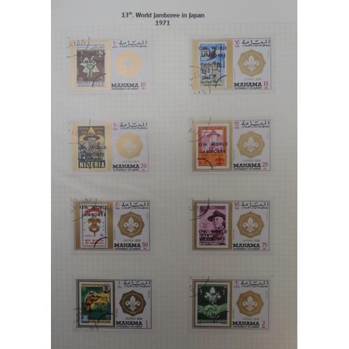 7009 - SCOUTS ON STAMPSThree albums of new and used stamps celebrating the Boy Scouts and Girl Guides mostl... 