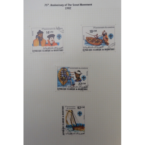 7009 - SCOUTS ON STAMPSThree albums of new and used stamps celebrating the Boy Scouts and Girl Guides mostl... 