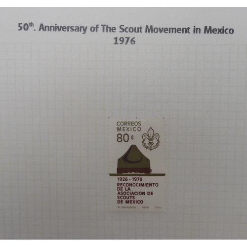 7009 - SCOUTS ON STAMPSThree albums of new and used stamps celebrating the Boy Scouts and Girl Guides mostl... 