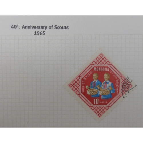 7009 - SCOUTS ON STAMPSThree albums of new and used stamps celebrating the Boy Scouts and Girl Guides mostl... 