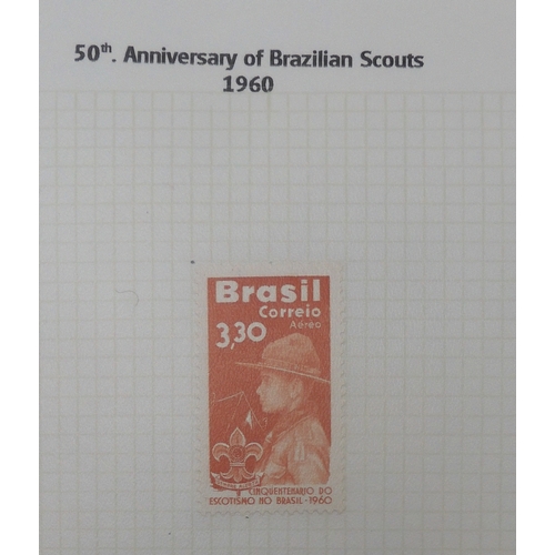 7009 - SCOUTS ON STAMPSThree albums of new and used stamps celebrating the Boy Scouts and Girl Guides mostl... 