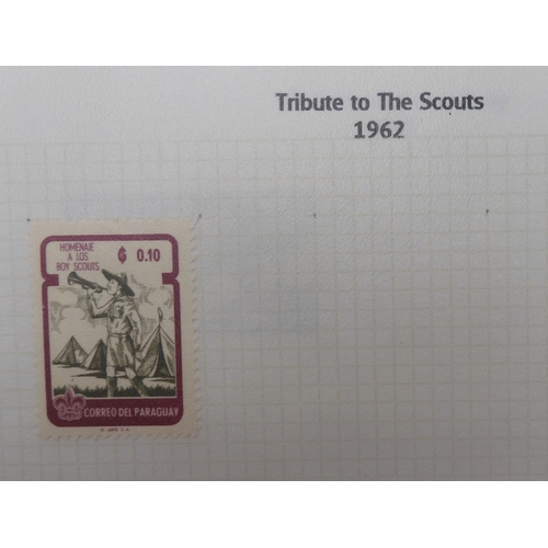 7009 - SCOUTS ON STAMPSThree albums of new and used stamps celebrating the Boy Scouts and Girl Guides mostl... 