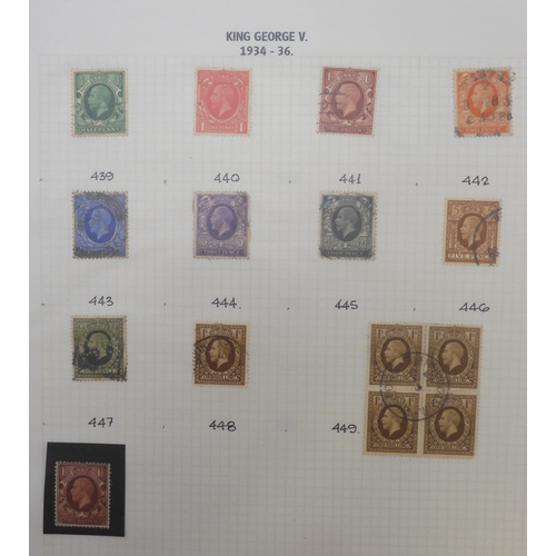 7010 - GREAT BRITAIN A collection in a stock book of used GB stamps dating from 1841 to 1951 to include var... 