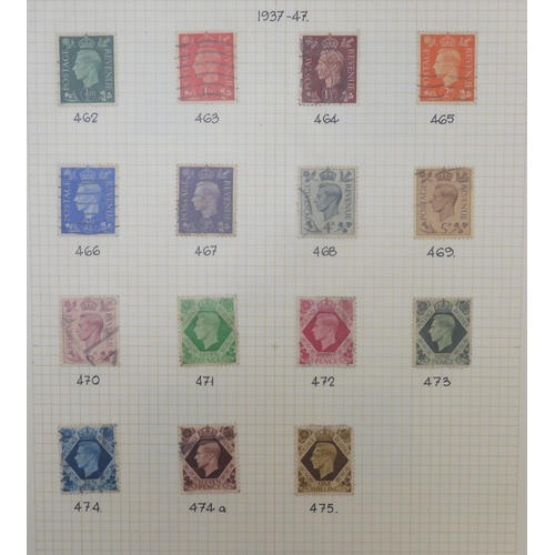 7010 - GREAT BRITAIN A collection in a stock book of used GB stamps dating from 1841 to 1951 to include var... 