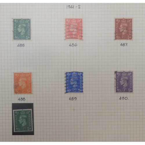 7010 - GREAT BRITAIN A collection in a stock book of used GB stamps dating from 1841 to 1951 to include var... 