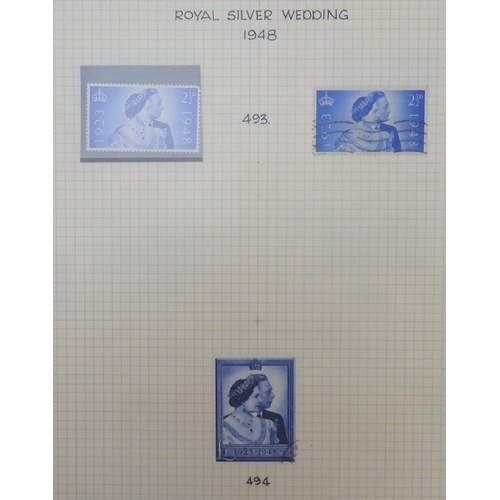 7010 - GREAT BRITAIN A collection in a stock book of used GB stamps dating from 1841 to 1951 to include var... 