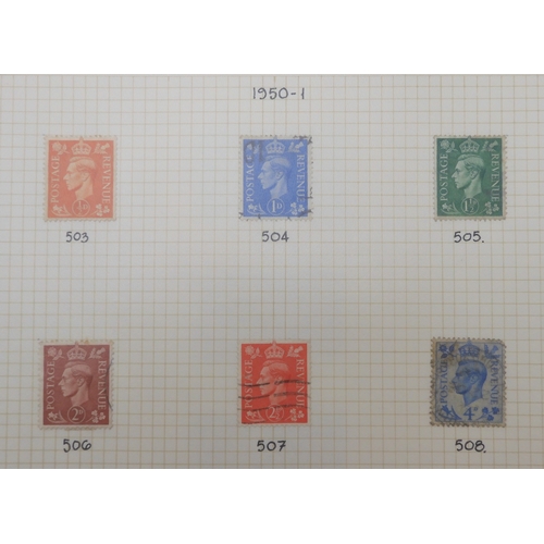 7010 - GREAT BRITAIN A collection in a stock book of used GB stamps dating from 1841 to 1951 to include var... 