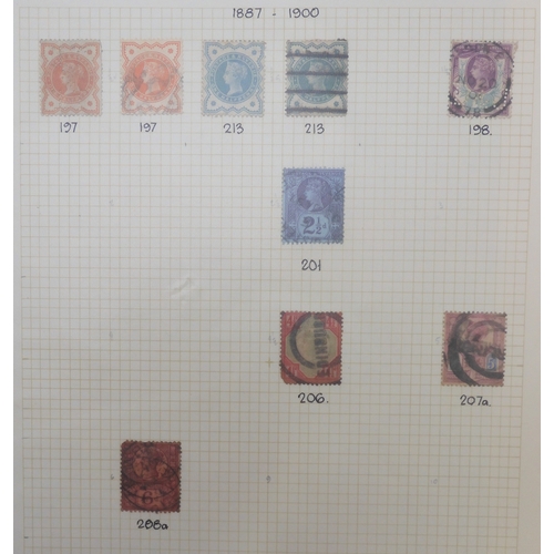 7010 - GREAT BRITAIN A collection in a stock book of used GB stamps dating from 1841 to 1951 to include var... 