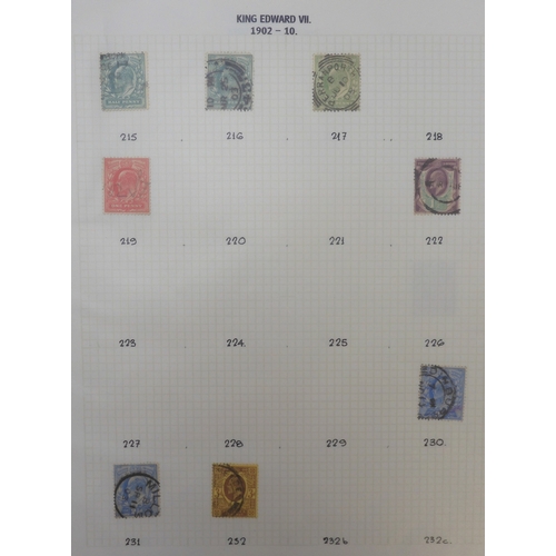 7010 - GREAT BRITAIN A collection in a stock book of used GB stamps dating from 1841 to 1951 to include var... 