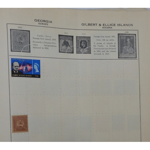 7011 - The Triumph Stamp Album A worldwide stamp collection in an album and stock sheets  together with a s... 