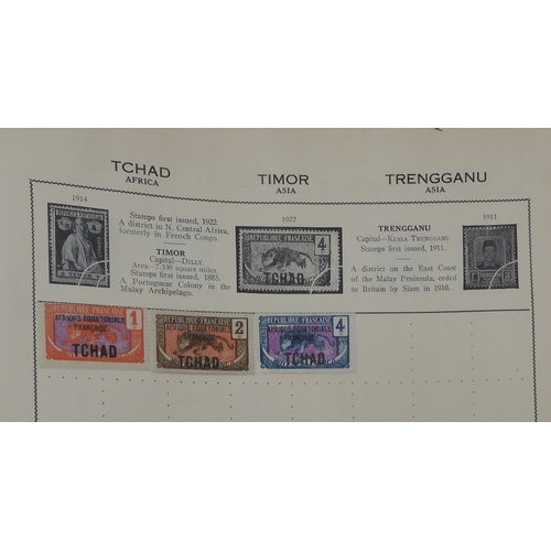 7011 - The Triumph Stamp Album A worldwide stamp collection in an album and stock sheets  together with a s... 