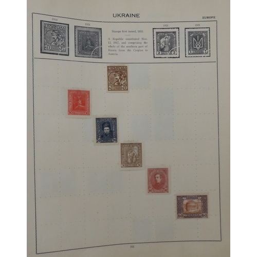 7011 - The Triumph Stamp Album A worldwide stamp collection in an album and stock sheets  together with a s... 