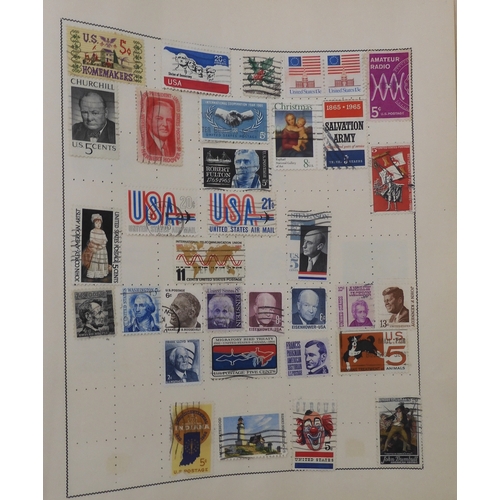 7011 - The Triumph Stamp Album A worldwide stamp collection in an album and stock sheets  together with a s... 