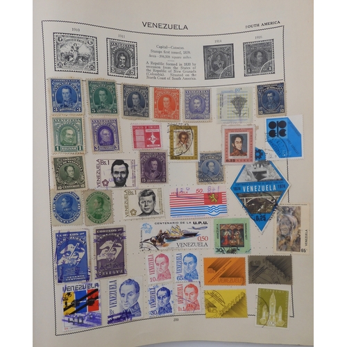 7011 - The Triumph Stamp Album A worldwide stamp collection in an album and stock sheets  together with a s... 