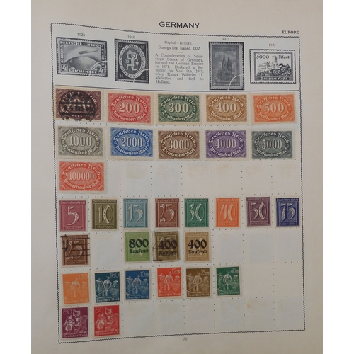 7011 - The Triumph Stamp Album A worldwide stamp collection in an album and stock sheets  together with a s... 