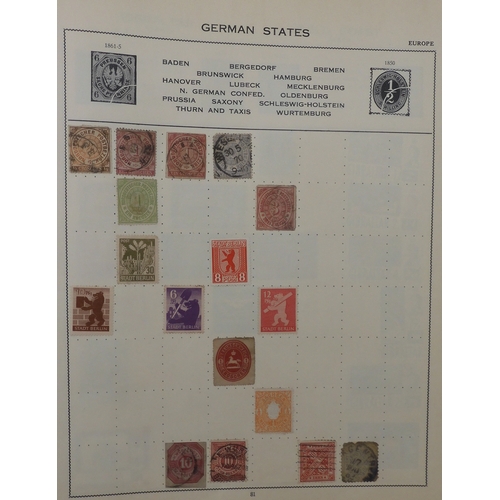 7011 - The Triumph Stamp Album A worldwide stamp collection in an album and stock sheets  together with a s... 