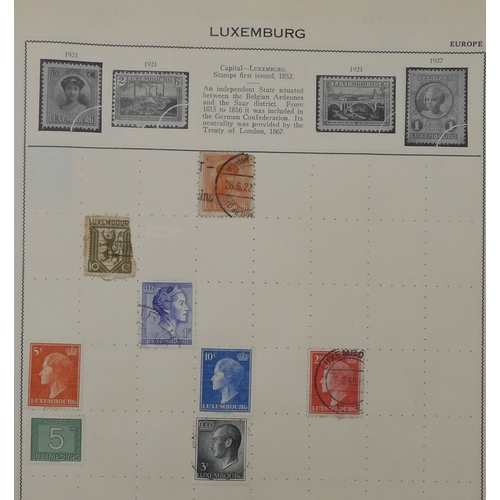 7011 - The Triumph Stamp Album A worldwide stamp collection in an album and stock sheets  together with a s... 