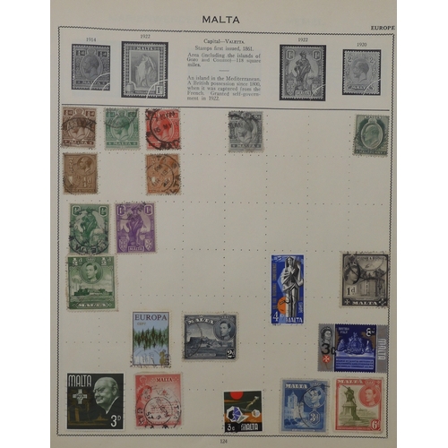 7011 - The Triumph Stamp Album A worldwide stamp collection in an album and stock sheets  together with a s... 