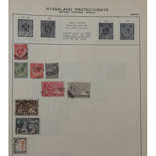 7011 - The Triumph Stamp Album A worldwide stamp collection in an album and stock sheets  together with a s... 