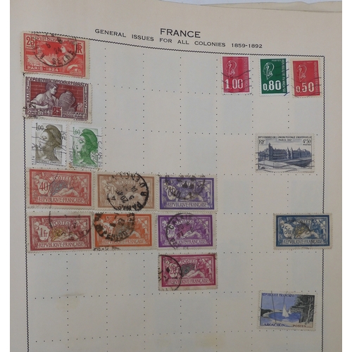 7011 - The Triumph Stamp Album A worldwide stamp collection in an album and stock sheets  together with a s... 