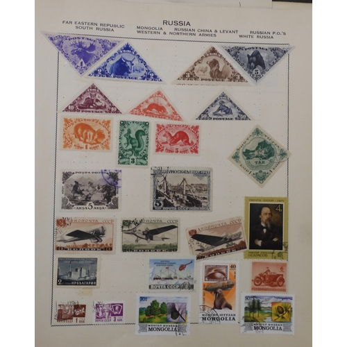 7011 - The Triumph Stamp Album A worldwide stamp collection in an album and stock sheets  together with a s... 