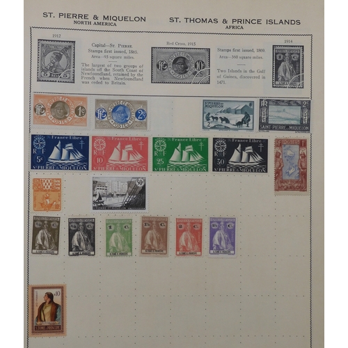 7011 - The Triumph Stamp Album A worldwide stamp collection in an album and stock sheets  together with a s... 