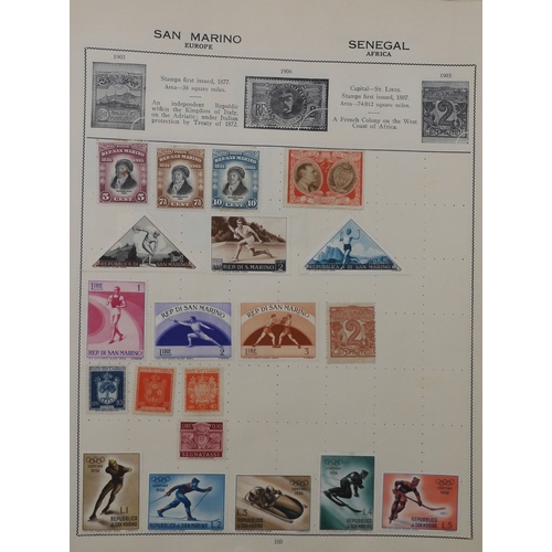 7011 - The Triumph Stamp Album A worldwide stamp collection in an album and stock sheets  together with a s... 