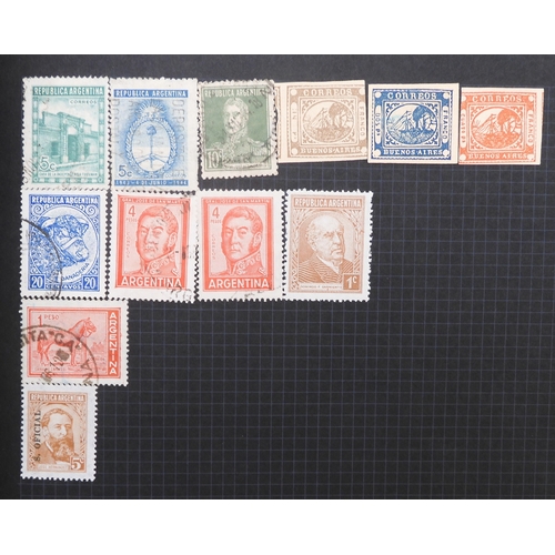 7012 - A worldwide stamp collection in a stock book and albums