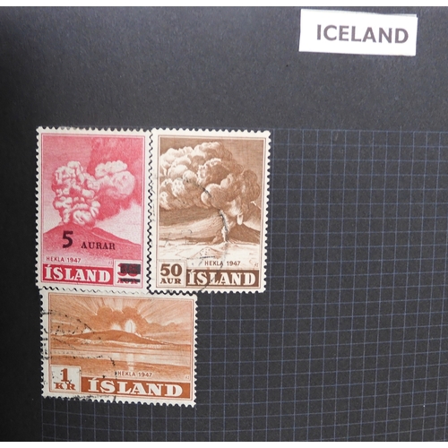 7012 - A worldwide stamp collection in a stock book and albums